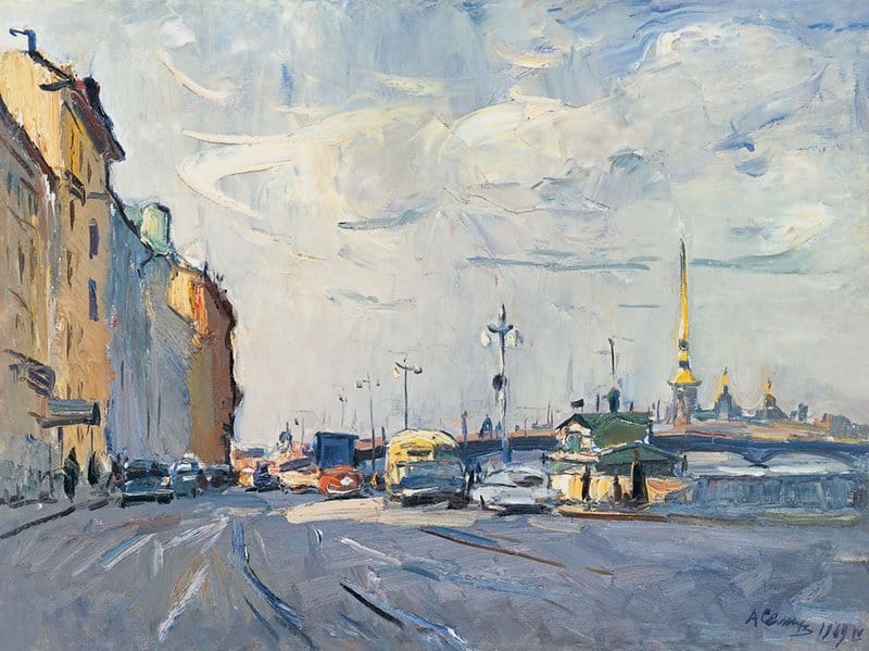 Alexander Semionov Leningrad In The Morning 1969 museum quality