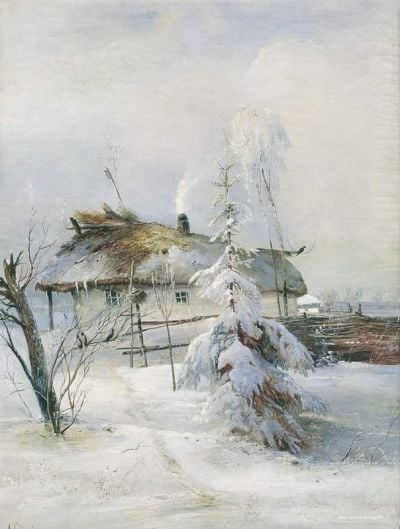art oil painting reproduction of  Alexei Savrasov Winter 1873 museum quality handmade