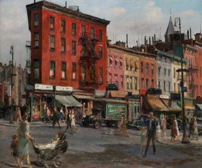 art oil painting reproduction of  Alfred S. Mira Greenwich Village New York museum quality handmade