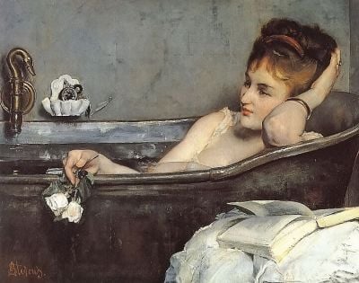 art oil painting reproduction of  Alfred Stevens The Bath 1873-1874 museum quality handmade