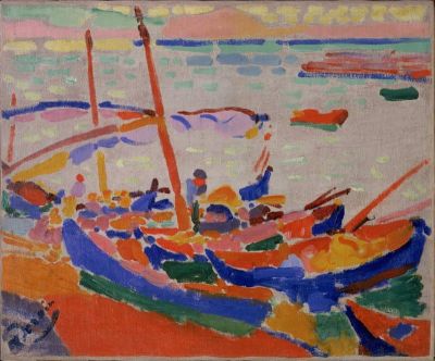 art oil painting reproduction of  Andre Derain Fishing Boats Collioure museum quality handmade