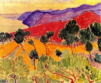 art oil painting reproduction of  Andre Derain Landscape By The Sea - The Cote D Azur Near Agay museum quality handmade