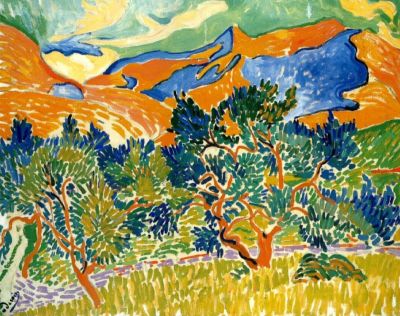 art oil painting reproduction of  Andre Derain Mountains At Collioure museum quality handmade