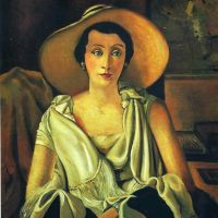 Andre Derain Portrait De Madame Paul Guillaume Au Grand Chapeau