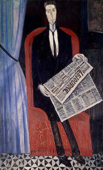 Andre Derain Portrait Of A Man With A Newspaper museum quality