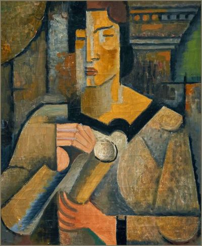 art oil painting reproduction of  Andre Lhote La Brodeuse 1912 museum quality handmade