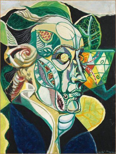 art oil painting reproduction of  Andre Masson Portrait Of Goethe 1940 museum quality handmade