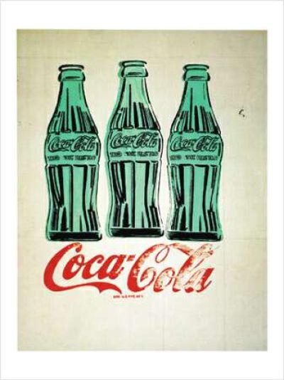 art oil painting reproduction of  Andy Warhol 3 Coke Bottles museum quality handmade