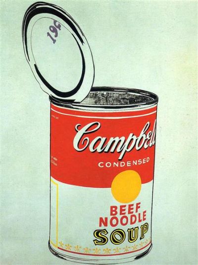 art oil painting reproduction of  Andy Warhol Big Campbell Soup Ca 19c Beef Noodle museum quality handmade