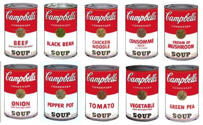 art oil painting reproduction of  Andy Warhol Campbells Soup museum quality handmade