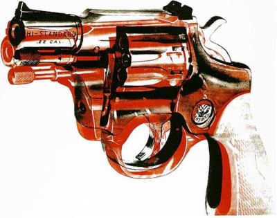 art oil painting reproduction of  Andy Warhol Gun museum quality handmade