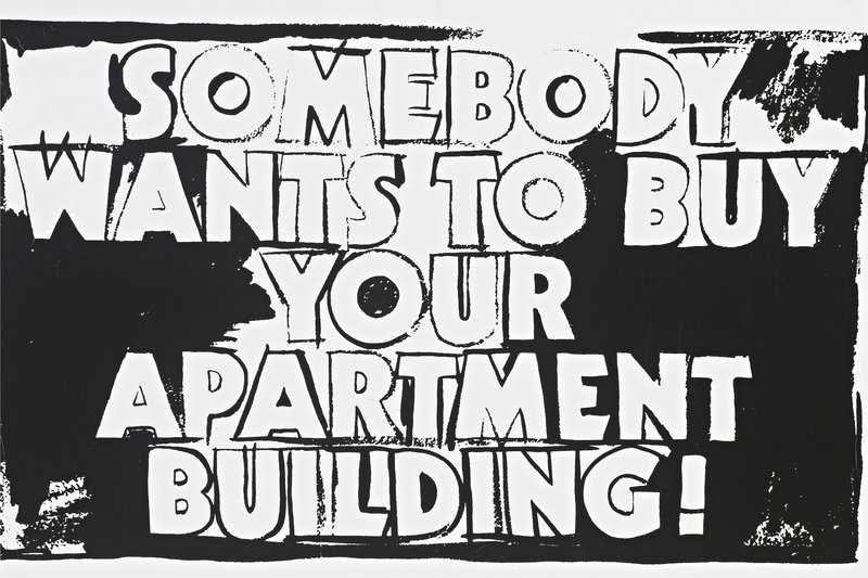 Andy Warhol Somebody Wants To Buy Your Apartment Building museum quality