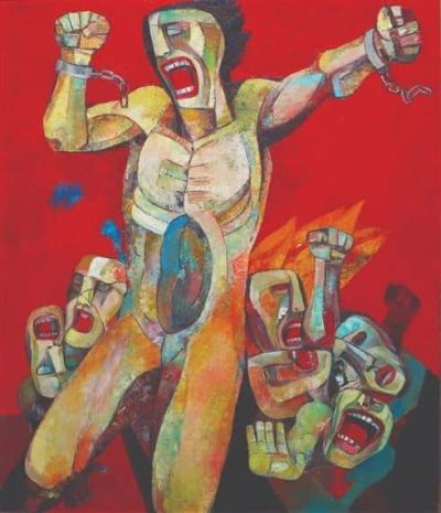 art oil painting reproduction of  Ang Kiukok museum quality handmade