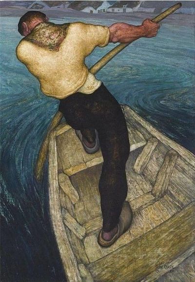 art oil painting reproduction of  Antoine Anto Carte L Effort - Le Passeur 1920 museum quality handmade