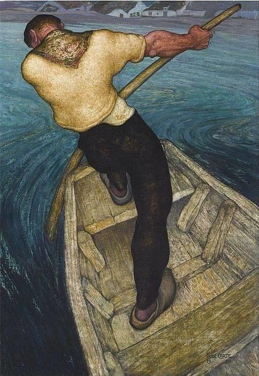 Antoine Anto Carte L Effort - Le Passeur 1920 museum quality