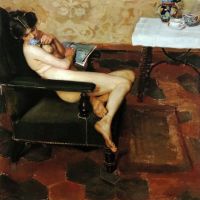 Antonio Ortiz Echague Naked On The Armchair