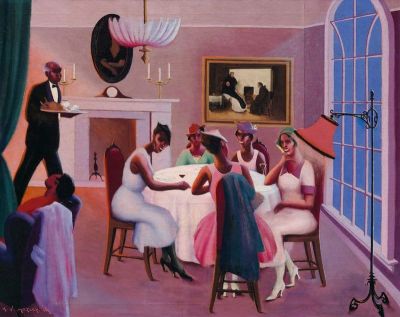 art oil painting reproduction of  Archibald Motley Jr Cocktails Ca. 1926 museum quality handmade