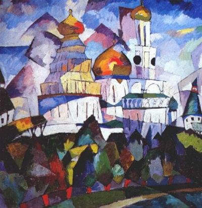 art oil painting reproduction of  Aristarkh Lentulov Churches New Jerusalem 1917 museum quality handmade