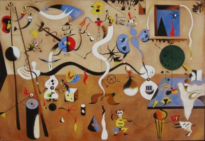 art oil painting reproduction of  Miro - Arlequin Carnaval By Joan Miro museum quality handmade