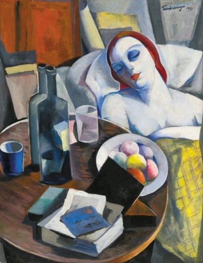 art oil painting reproduction of  Armand Schonberger Model In Interior 1931 museum quality handmade