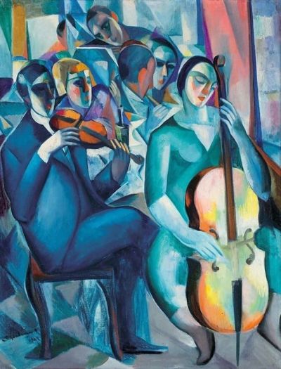 art oil painting reproduction of  Armand Schonberger Musicians 1929 museum quality handmade