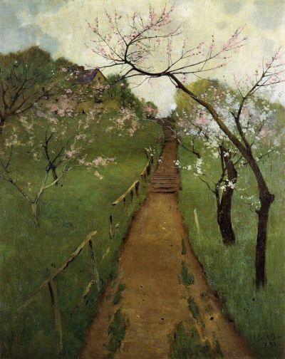 art oil painting reproduction of  Arthur Wesley Dow Spring Landscape 1892 museum quality handmade