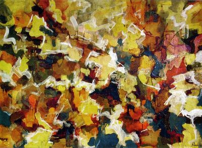 art oil painting reproduction of  Audrey Flack Abstract Expressionist Autumn Sky 1953 museum quality handmade