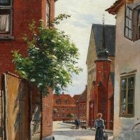August Fischer Near Ribe Cathedral 1918