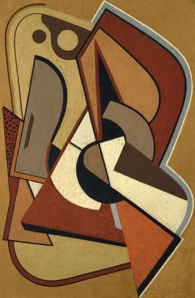 art oil painting reproduction of  Auguste Herbin Composition 1919 - Official Christies museum quality handmade