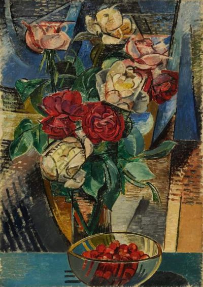 art oil painting reproduction of  Auguste Herbin Roses Et Cerises 1912 museum quality handmade