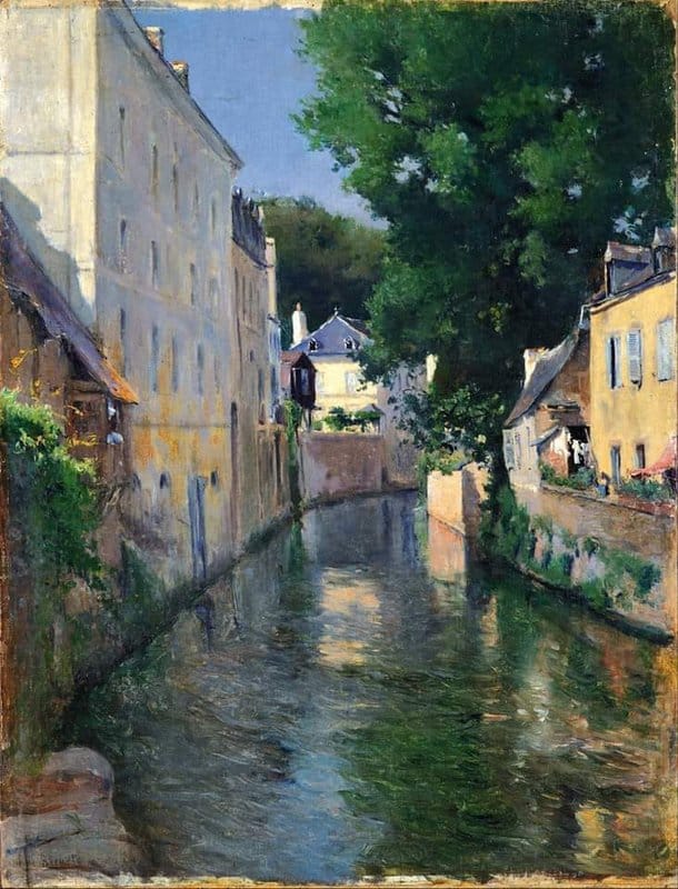 Aureliano De Beruete The River Isole - Quimperle - 1901 museum quality