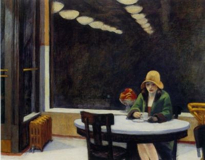 art oil painting reproduction of  Automat By Edward Hopper museum quality handmade