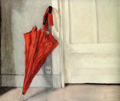 art oil painting reproduction of  Avigdor Arikha The Red Umbrella 1973 museum quality handmade