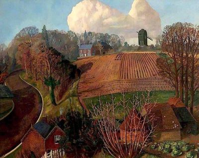 art oil painting reproduction of  Barrow Hill 1939 Malcolm Midwood Milne museum quality handmade