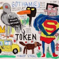 Basquiat Superman Hand Painted Reproduction