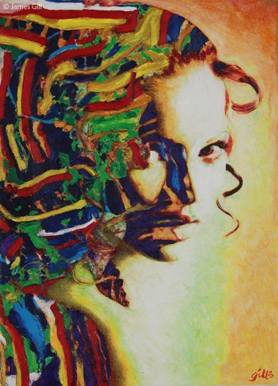 art oil painting reproduction of  Behind The Shadow By James Gill museum quality handmade