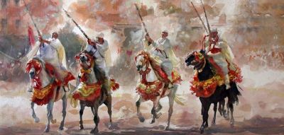 art oil painting reproduction of  Benimellal Fantasia Marocaine museum quality handmade