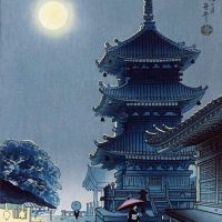 Benji Asada Moon At Kiyomizu Pagoda 1930