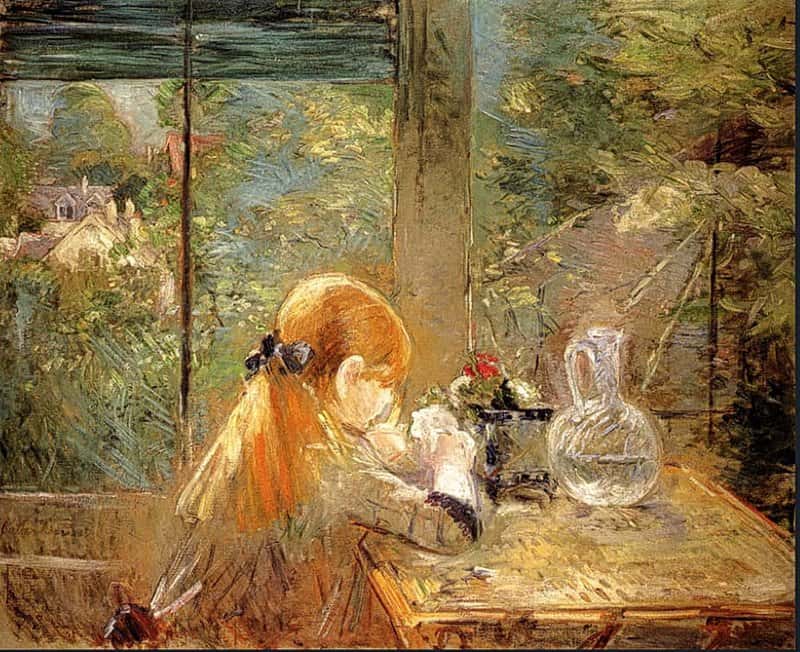 Berthe Morisot Red Haired Girl Sitting On A Veranda museum quality