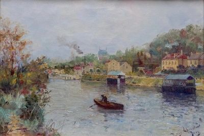 art oil painting reproduction of  Betzy Akersloot-berg From The River Seine museum quality handmade
