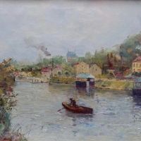 Betzy Akersloot-berg From The River Seine Hand Painted Reproduction