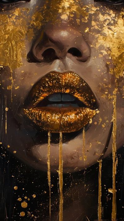 art oil painting reproduction of  Black And Gold 1 museum quality handmade