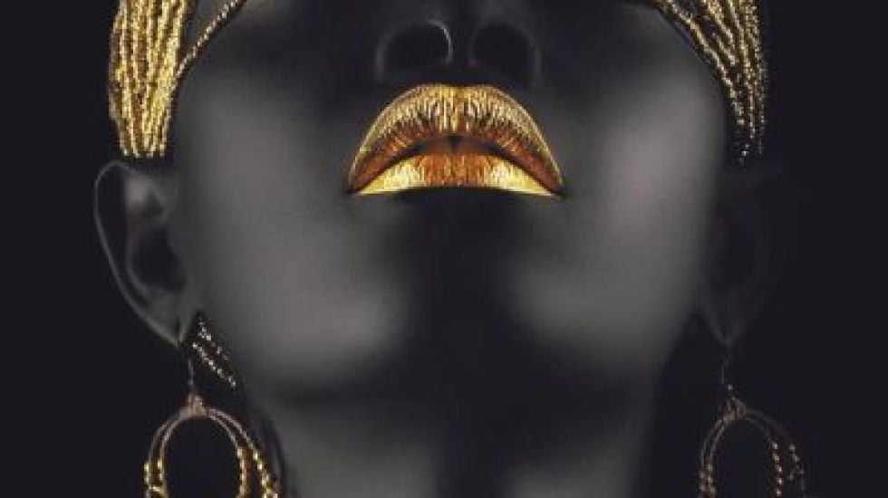Black and gold wall art