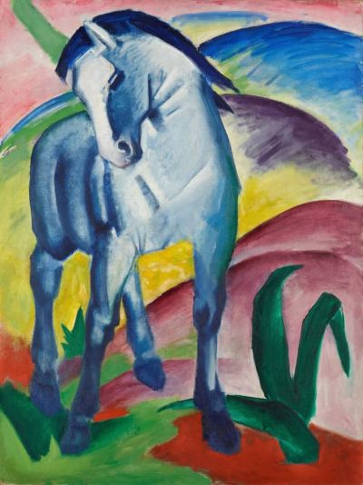 art oil painting reproduction of  Marc - Blue Horse By Franz Marc museum quality handmade