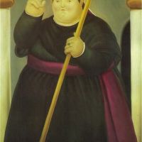 Botero Bishop Hand Painted Reproduction