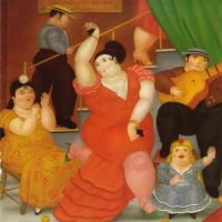 Botero Flamenco Hand Painted Reproduction