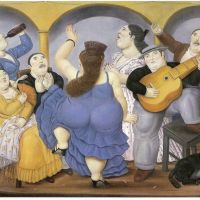 Botero Tablao Flamenco - 1987 Hand Painted Reproduction