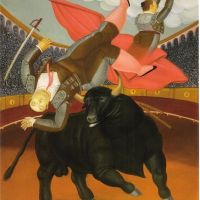 Botero The Death Of Luis Chalet Hand Painted Reproduction