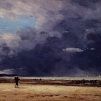 Boudin Deauville At Low Tide - 1863