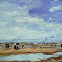 Boudin Deauville The Beach Low Tide - 1887